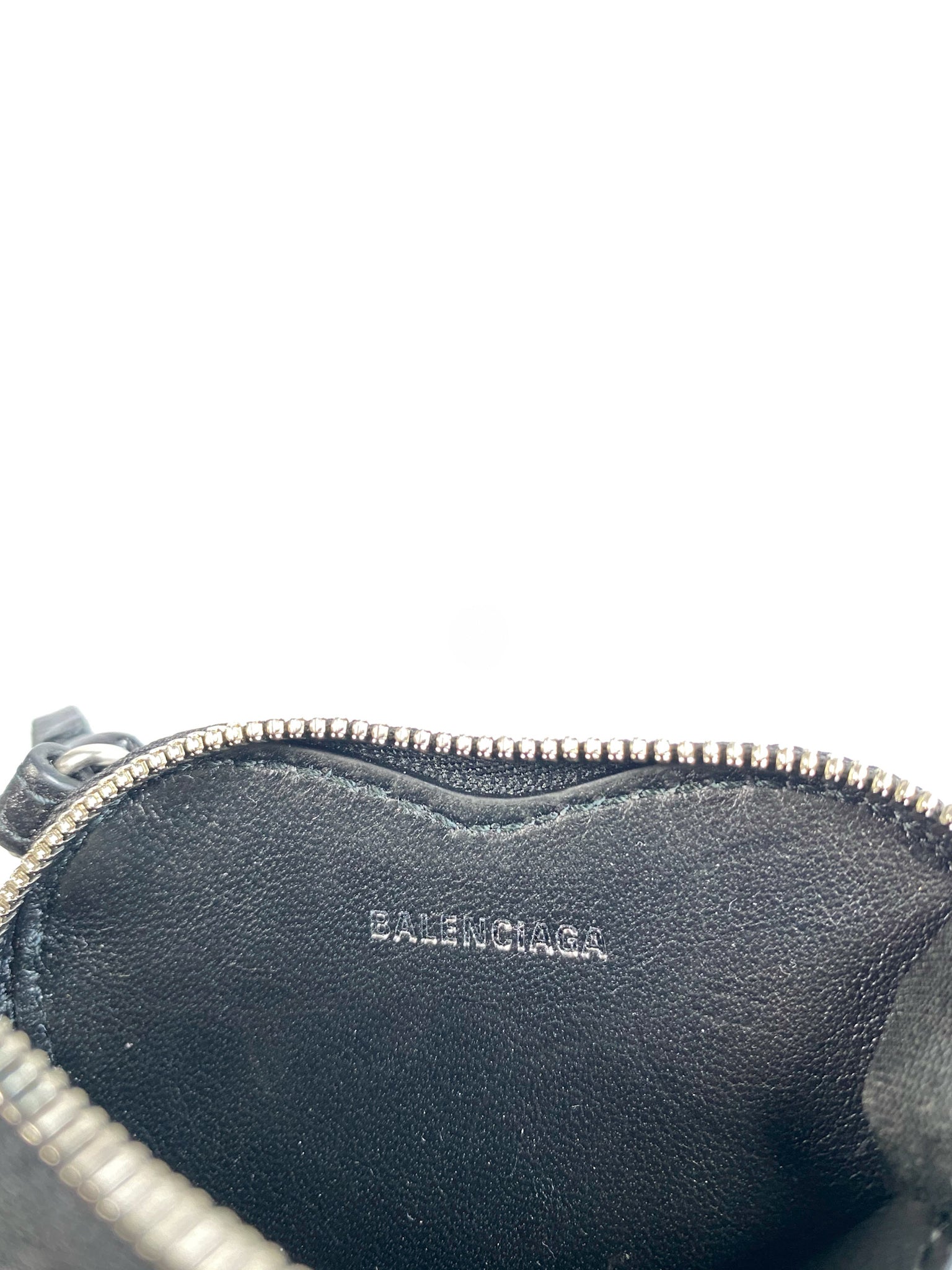 Balenciaga Agneau Le Cagole Clip On Card Mirror Black