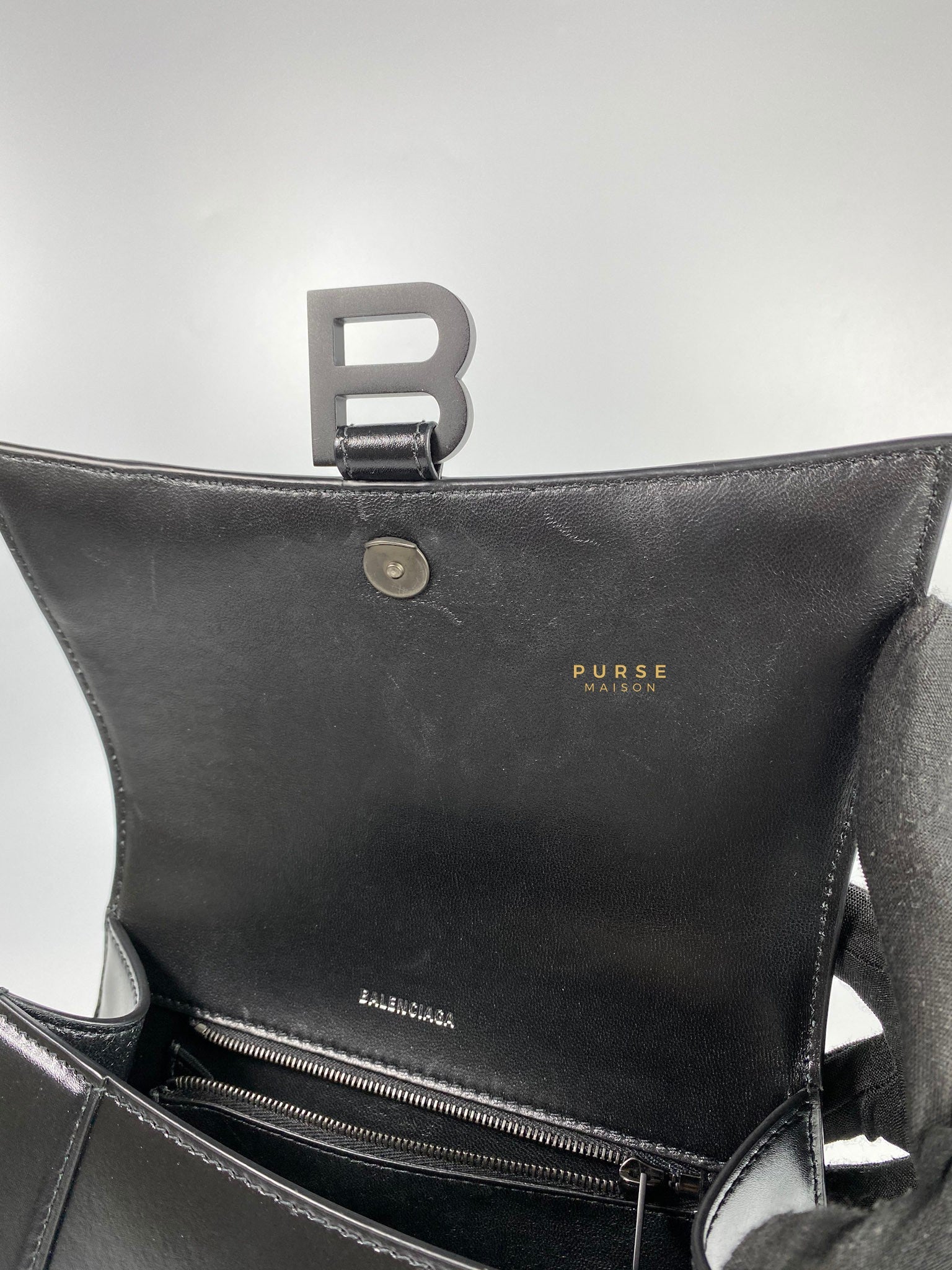 Balenciaga All Black Hourglass Bag