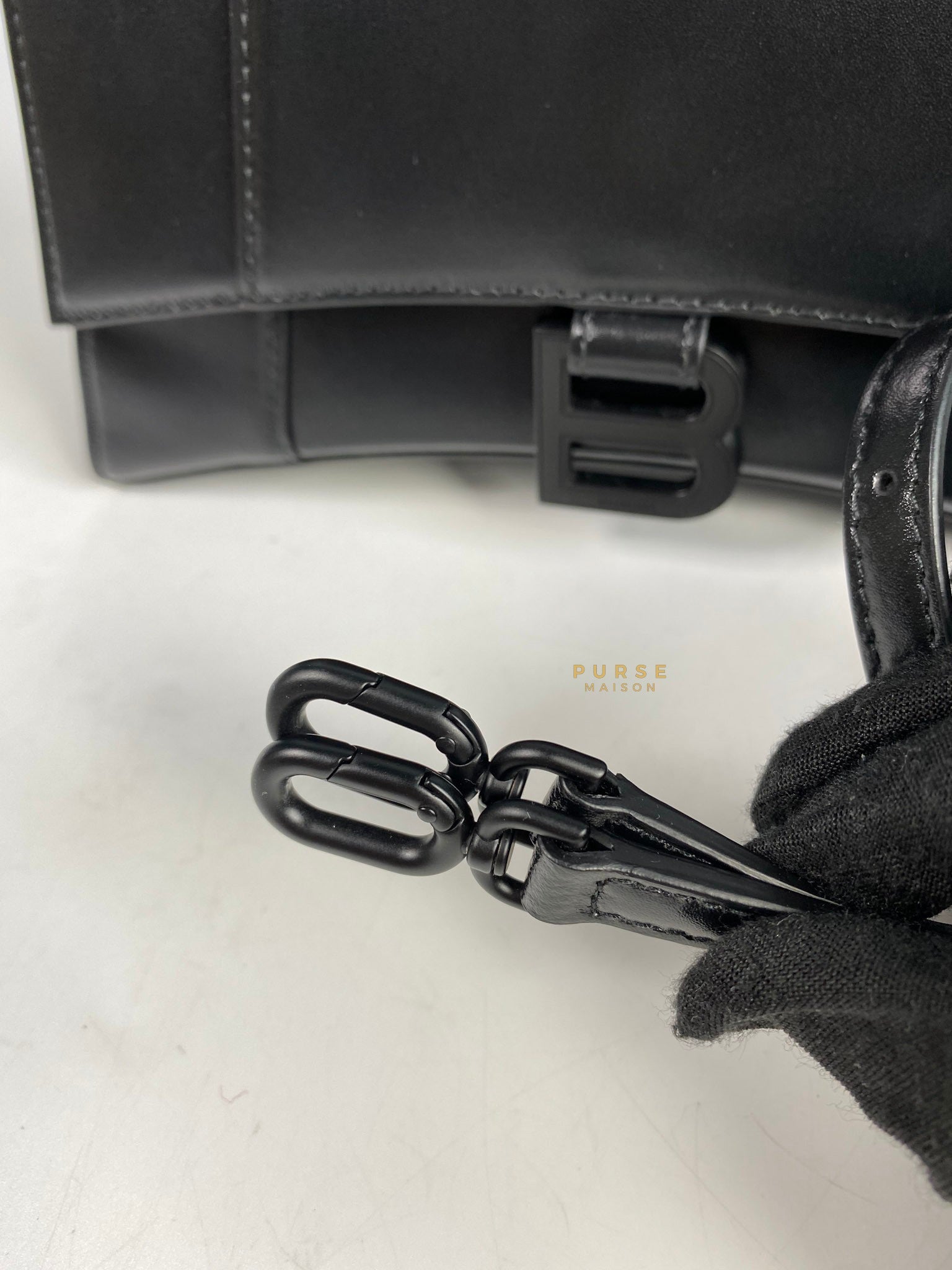 Balenciaga All Black Hourglass Bag