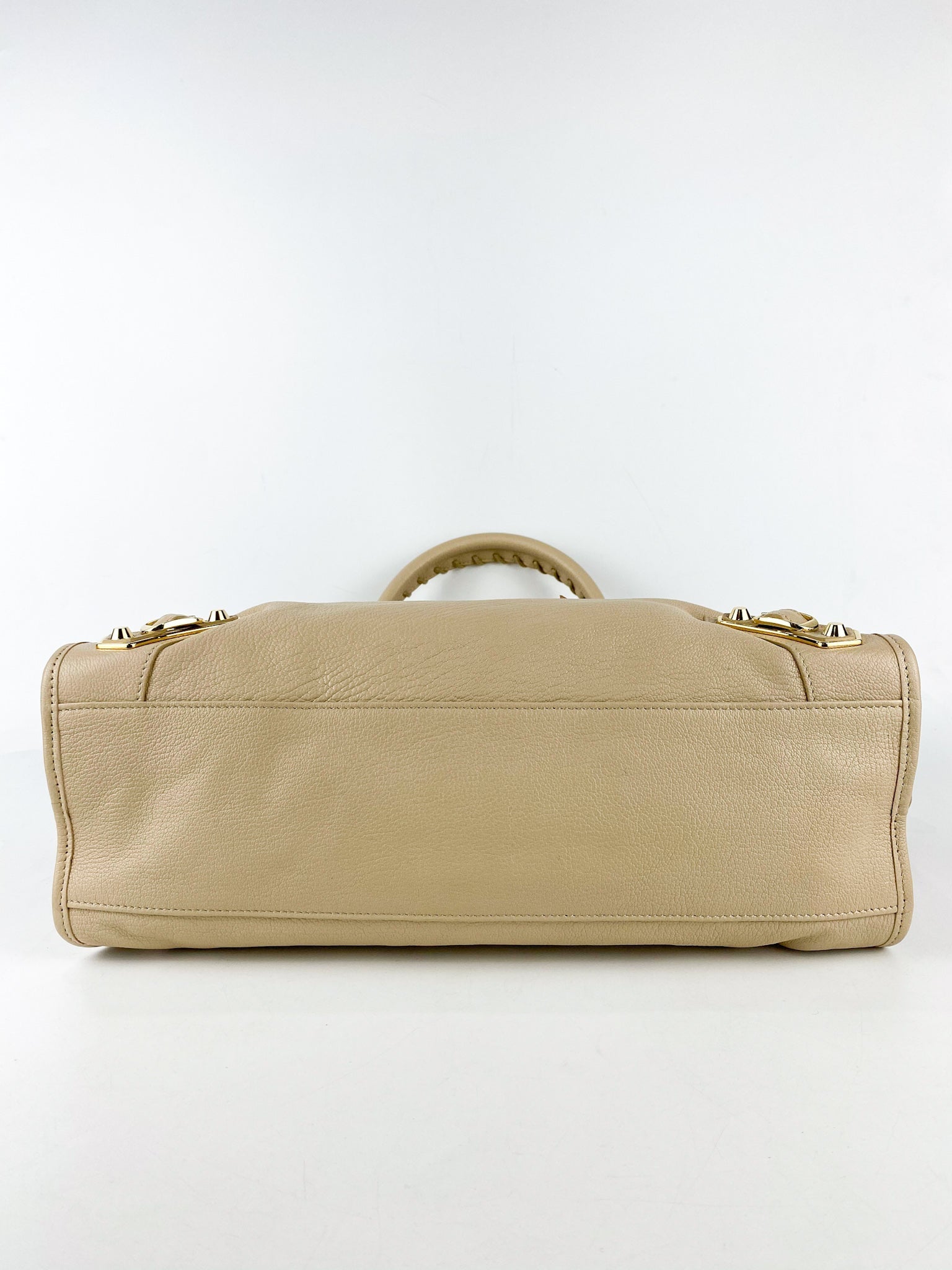 Balenciaga City Metallic Edge Beige in Gold Hardware (Medium)