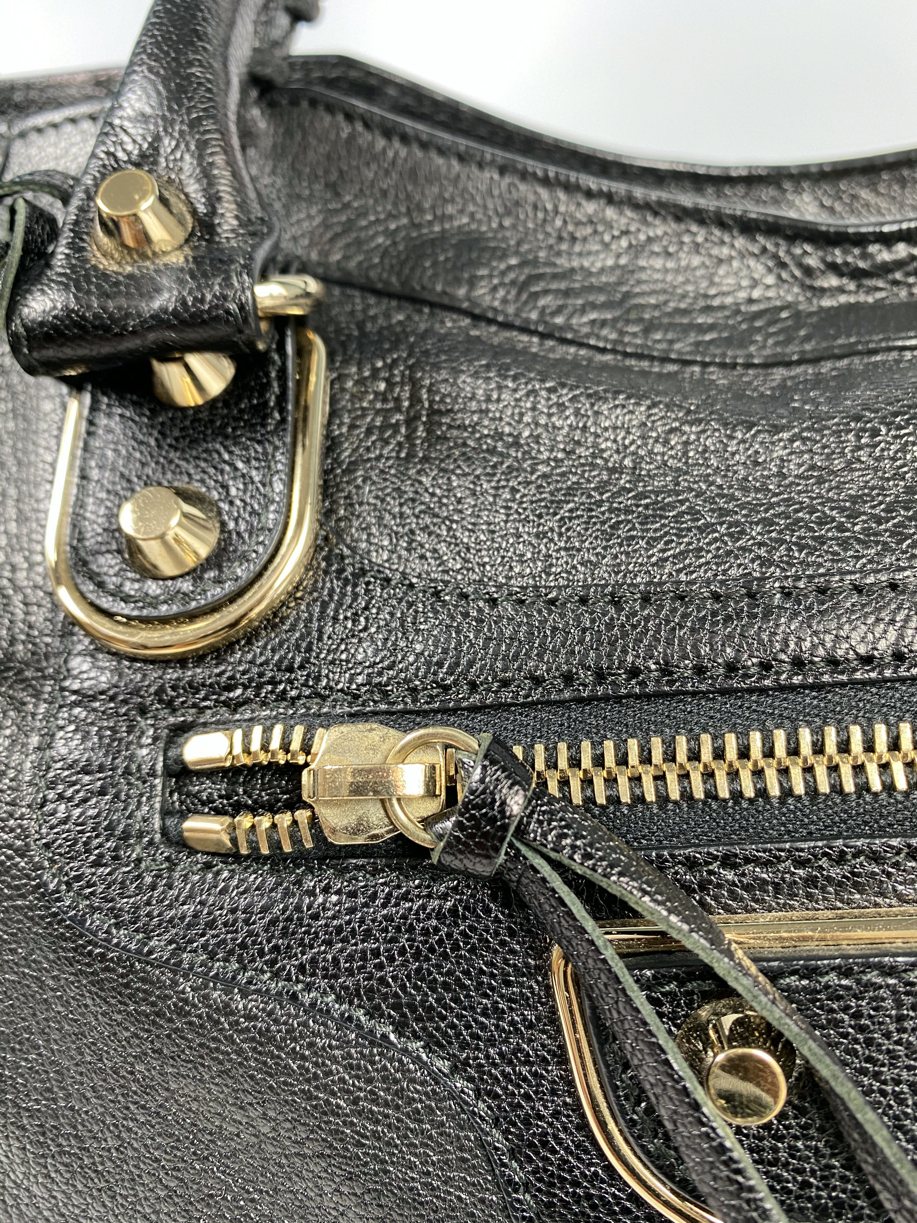 Balenciaga City Metallic Edge in Gold Hardware (Medium)