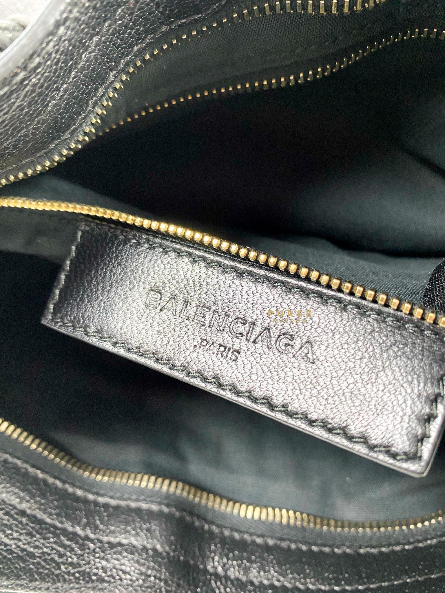 Balenciaga City Metallic Edge in Gold Hardware (Medium)