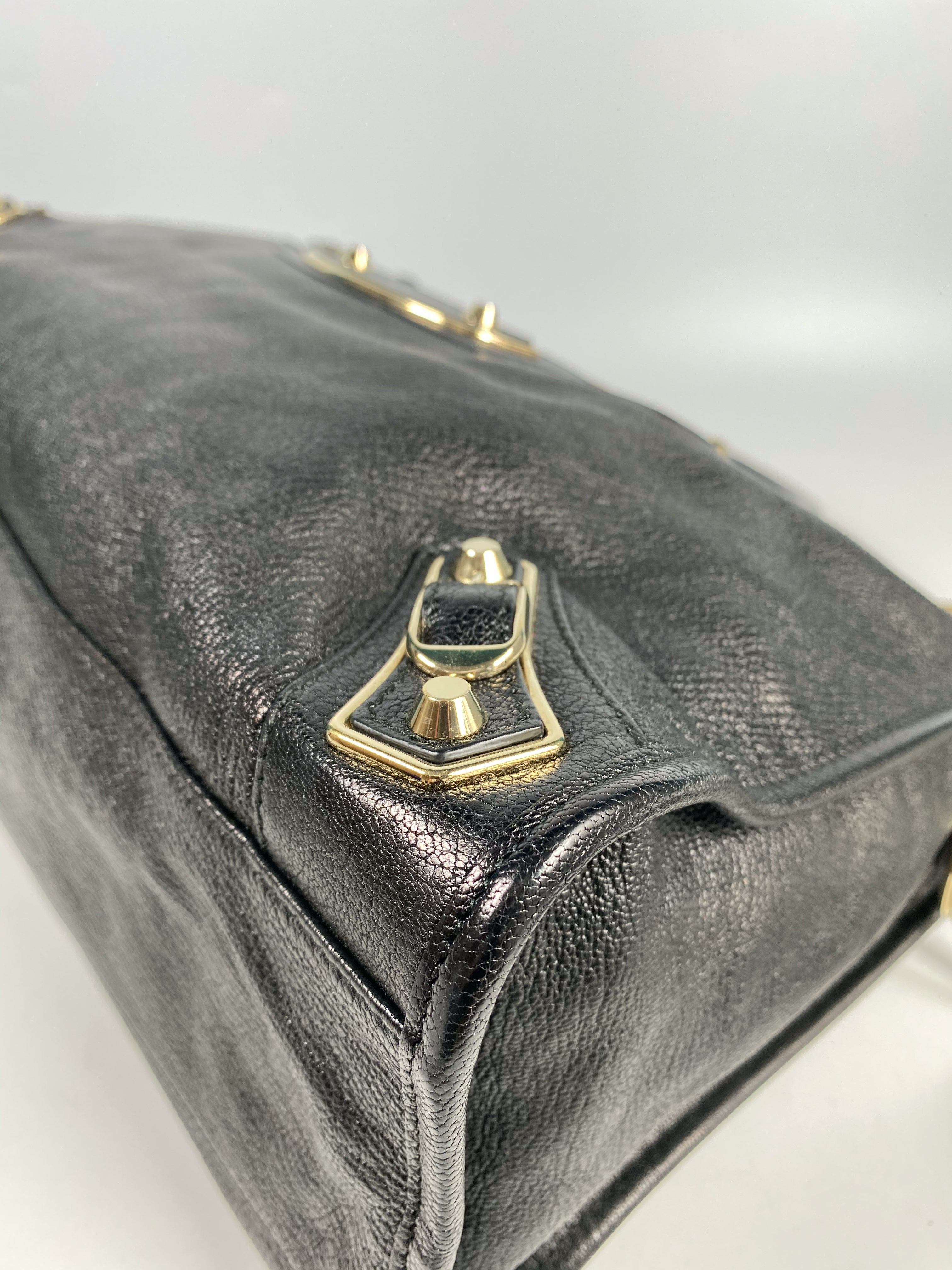 Balenciaga City Metallic Edge in Gold Hardware (Medium)