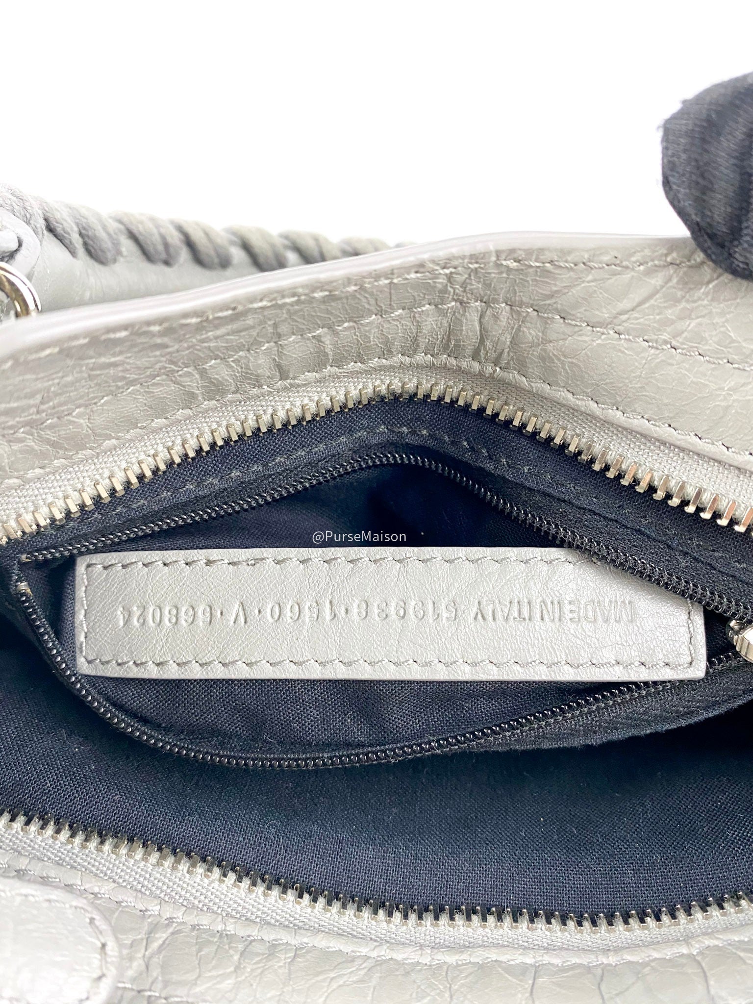 Balenciaga Classic Mini City Giant 12 hardware Lambskin Silver Hardware