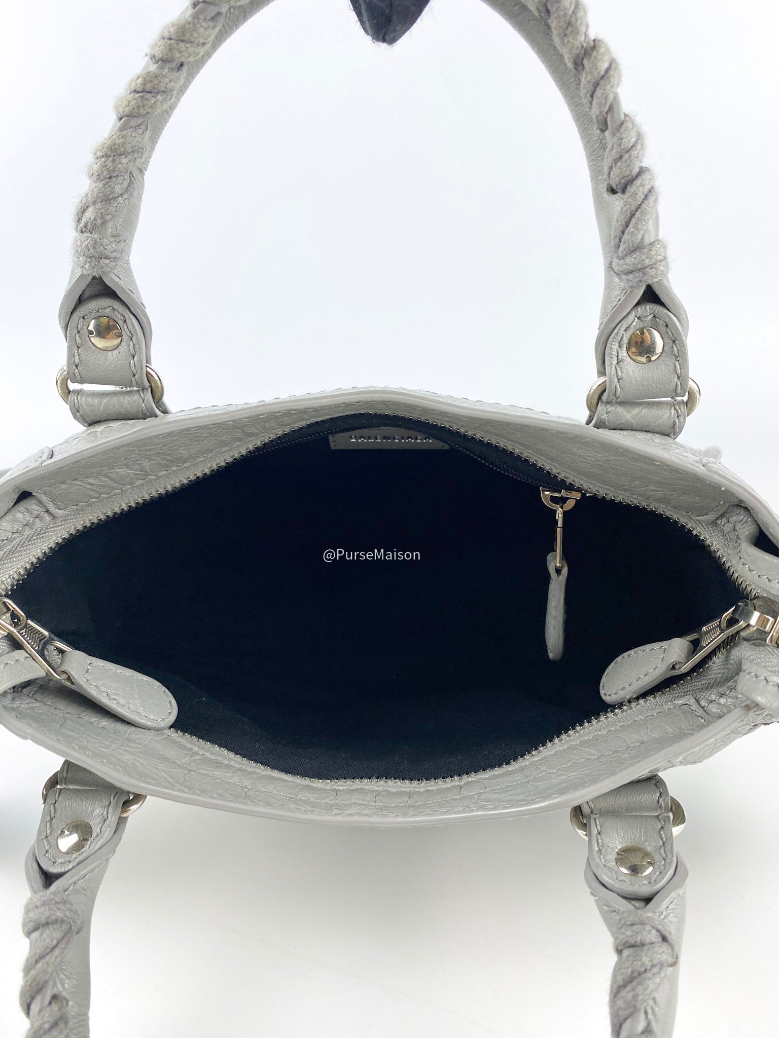 Balenciaga Classic Mini City Giant 12 hardware Lambskin Silver Hardware