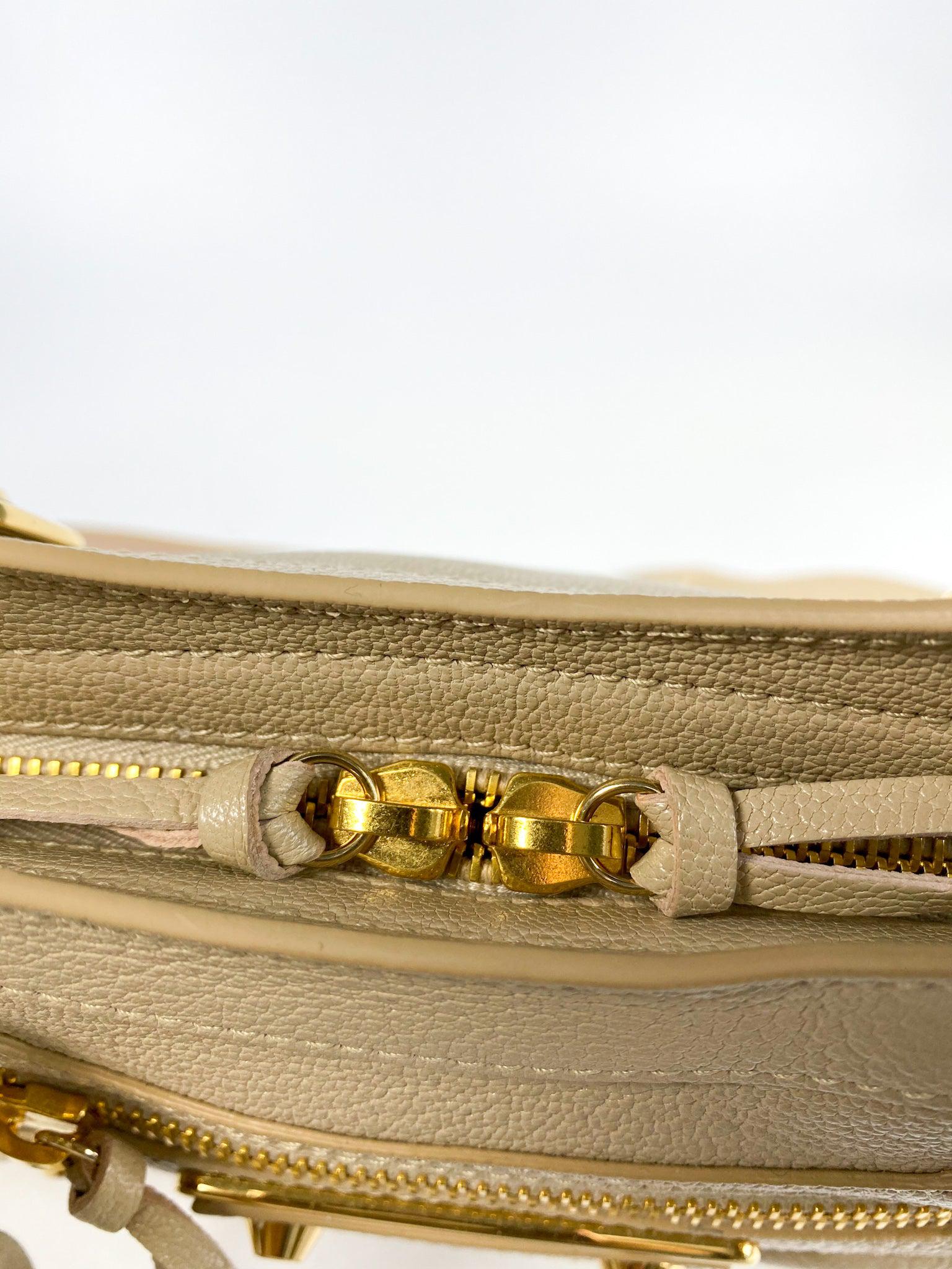 Balenciaga Gold Metallic Edge Mini City Beige Praline