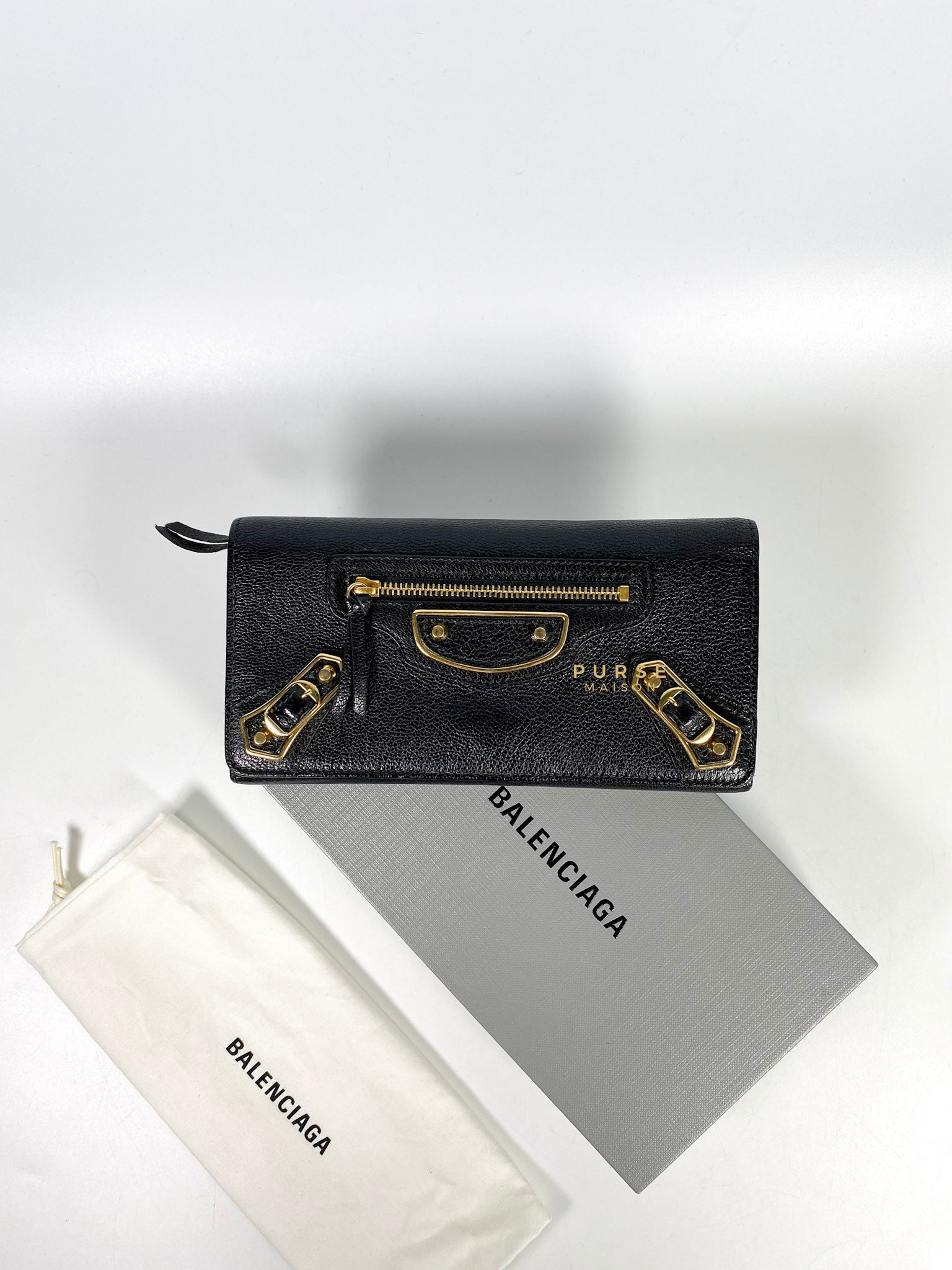 Balenciaga Metallic Edge Long Wallet