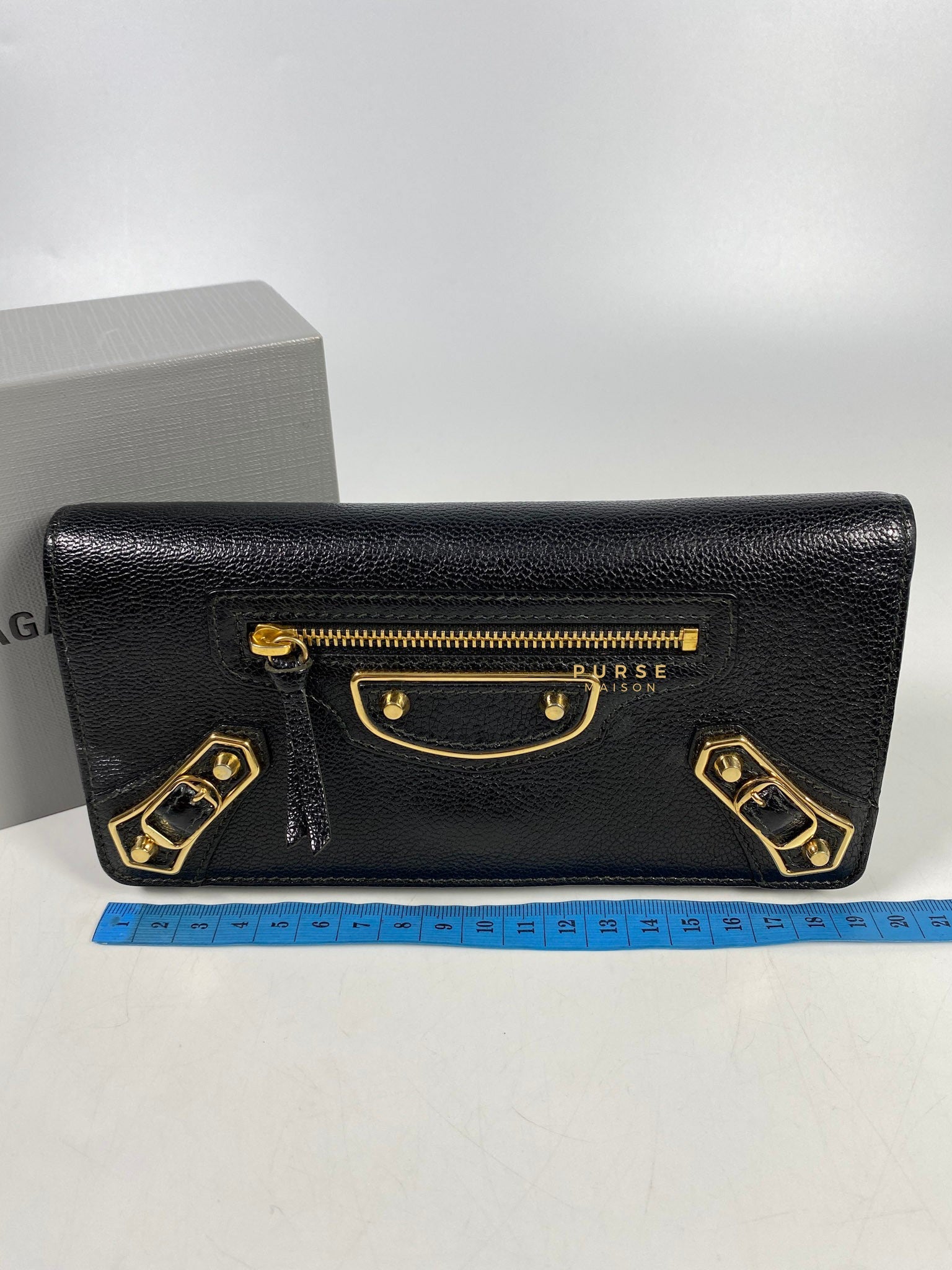 Balenciaga Metallic Edge Long Wallet