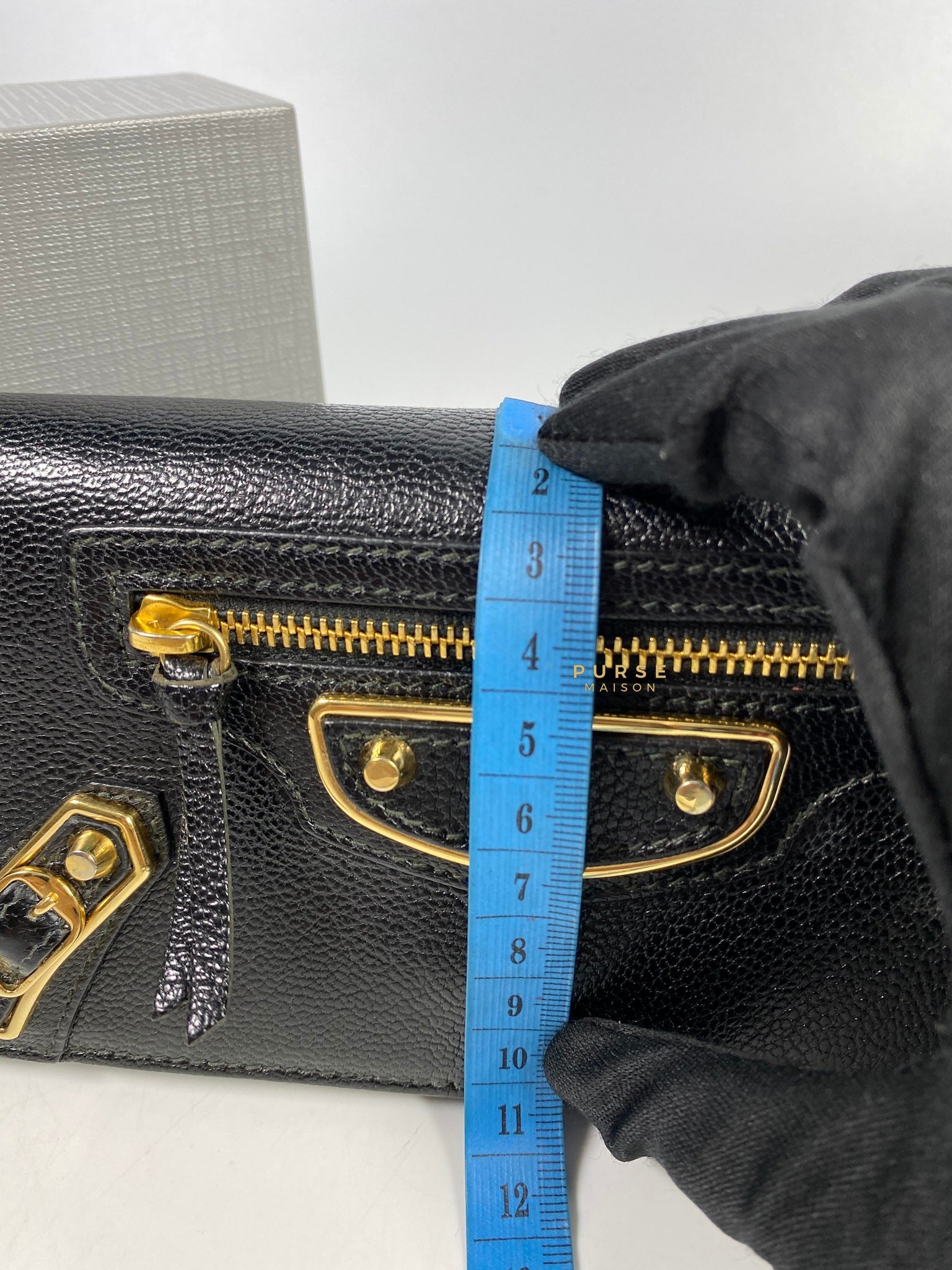 Balenciaga Metallic Edge Long Wallet