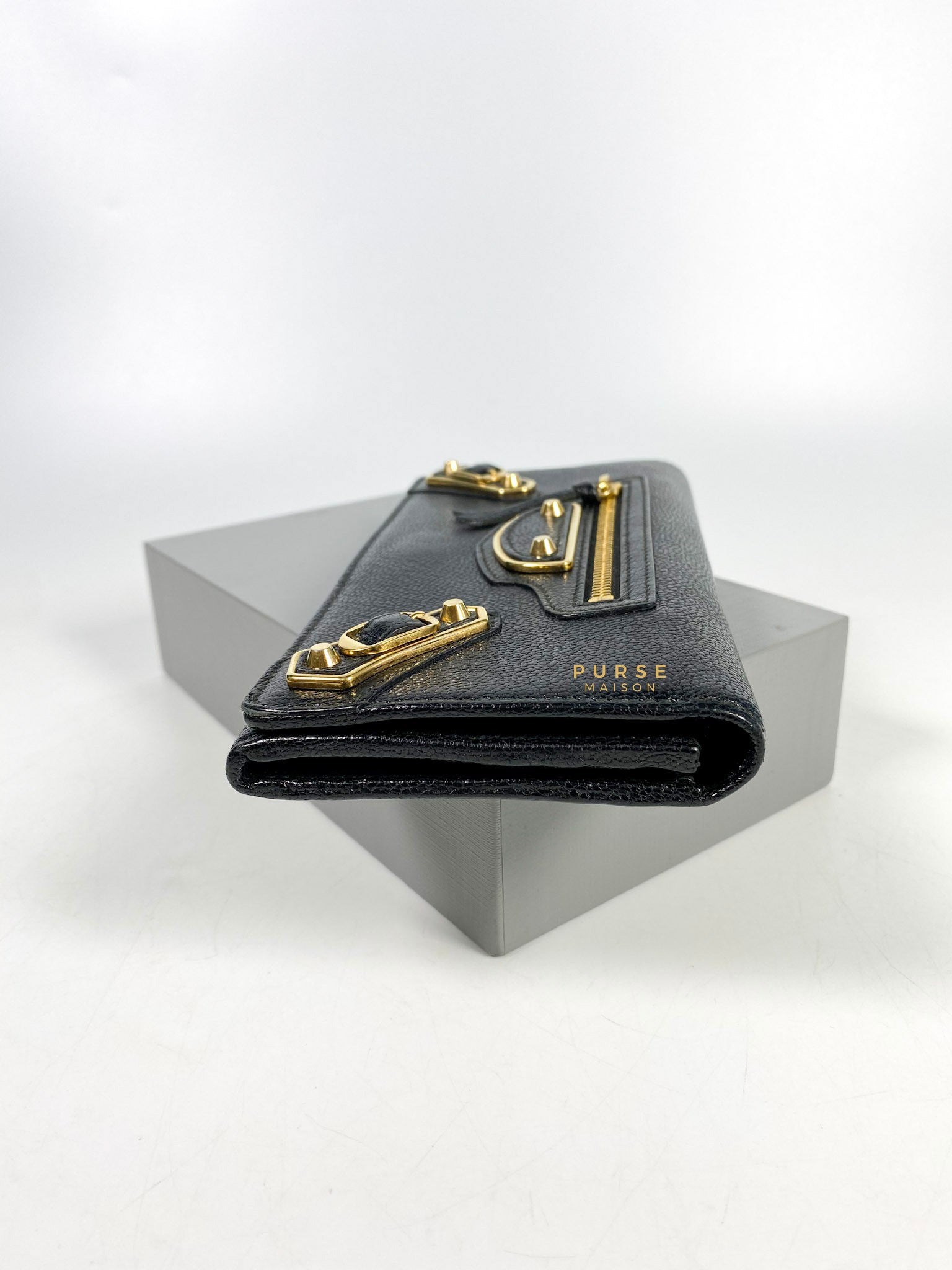 Balenciaga Metallic Edge Long Wallet