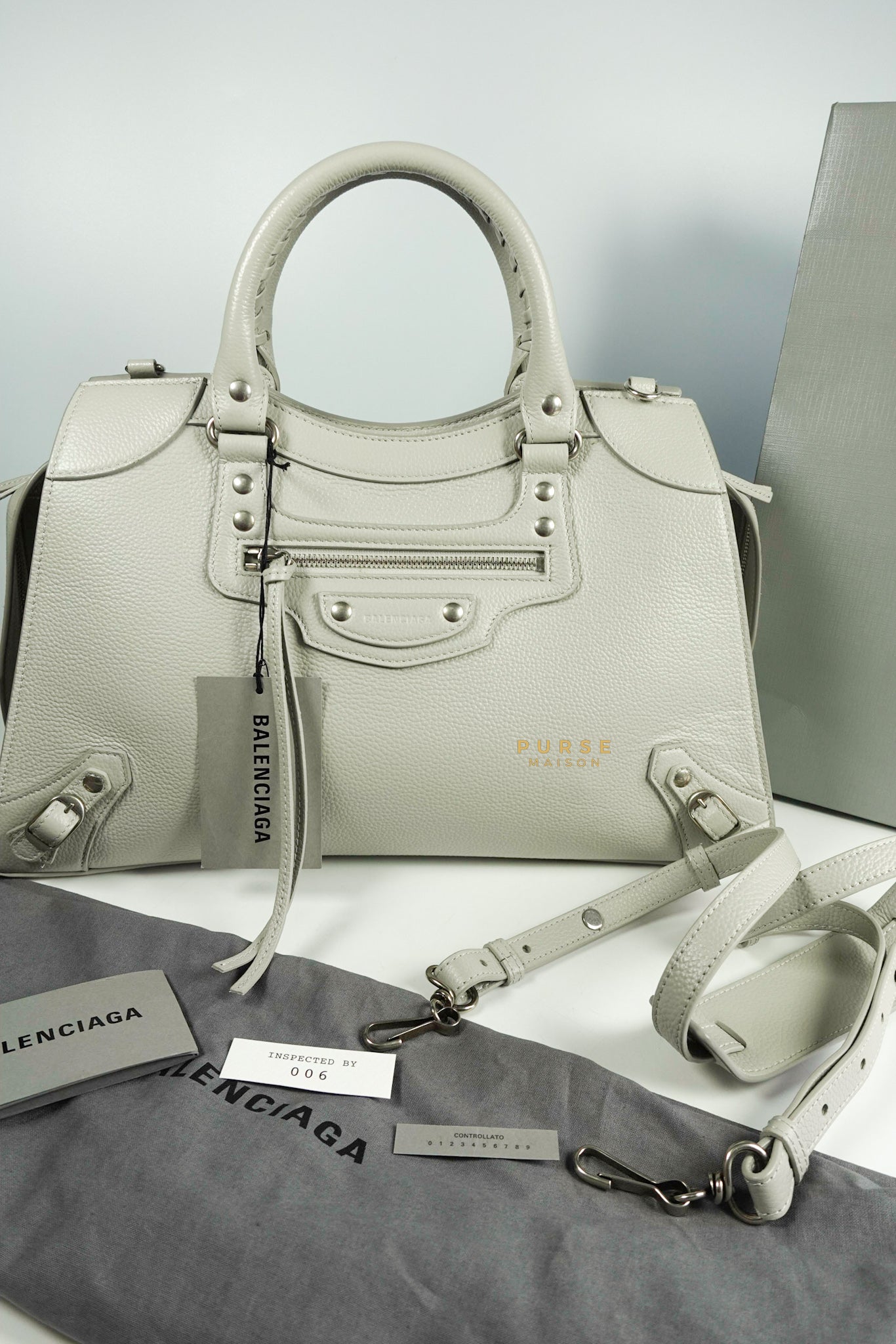 Balenciaga Neo Classic City Medium Bag (Light Gray)