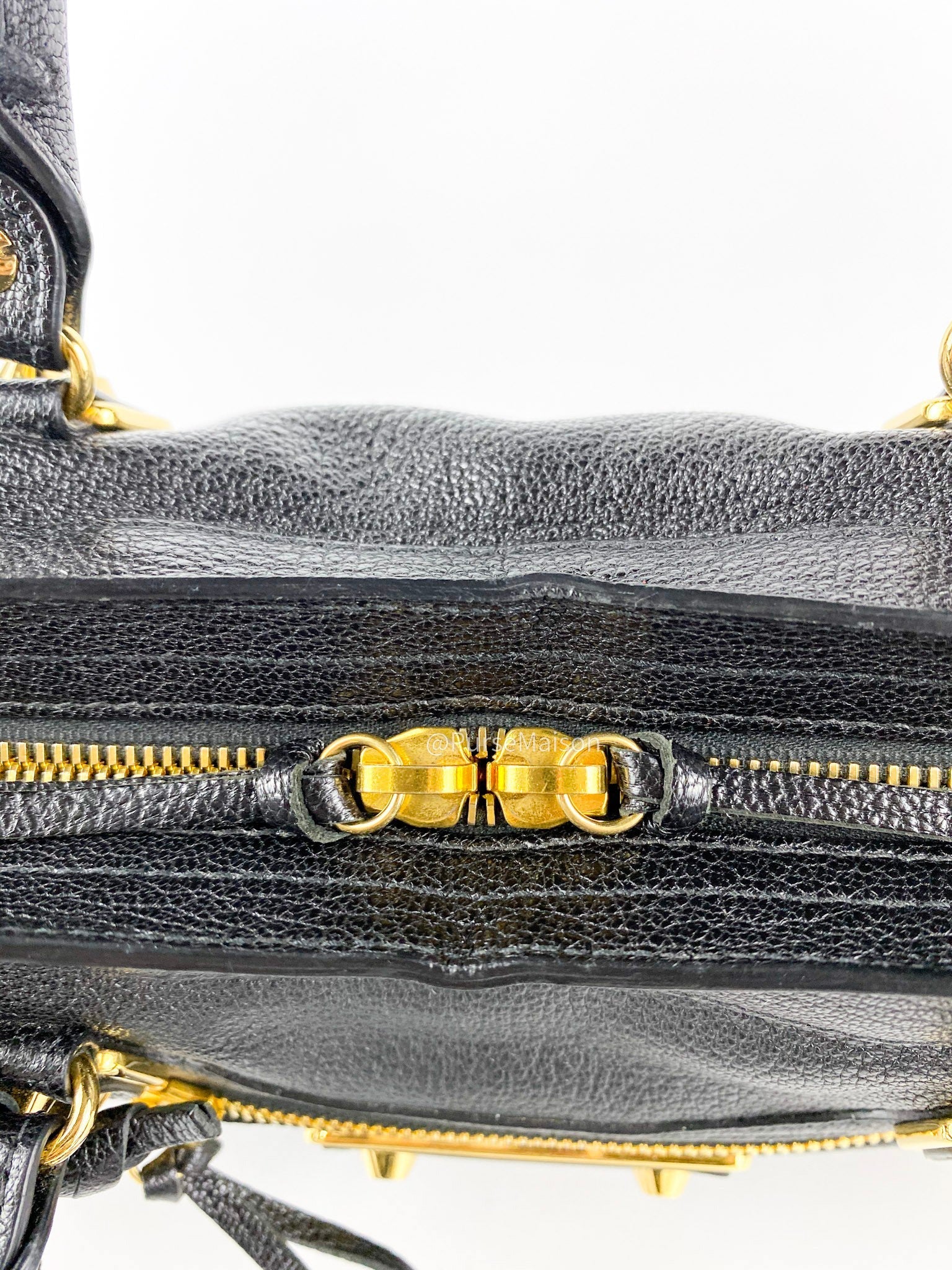 Balenciaga Small City Metallic Edge in Gold Hardware