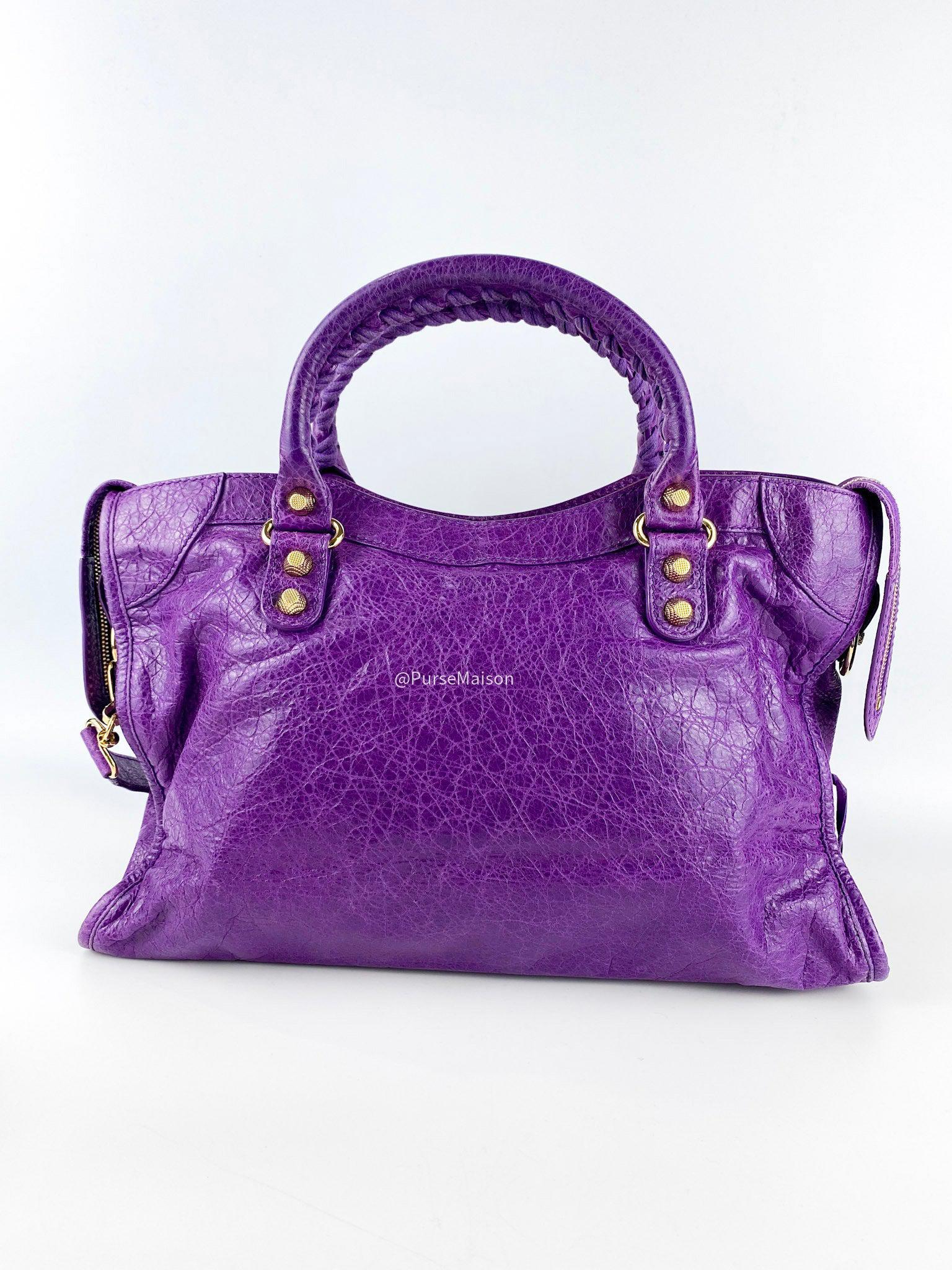 Balenciaga Violet Giant 12 Golden City in Agneau Leather Bag