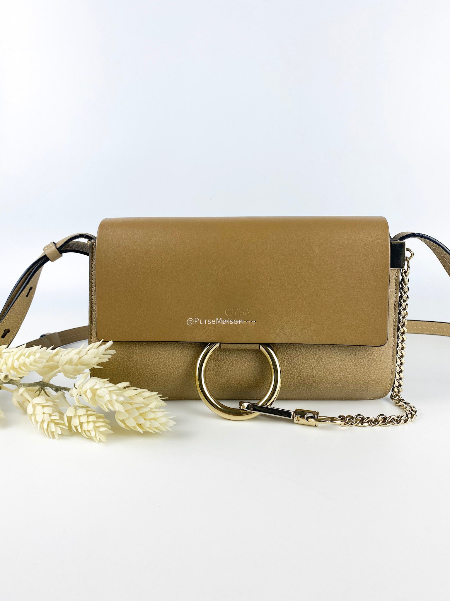 Chloe Faye Clutch Goatskin Leather Bag