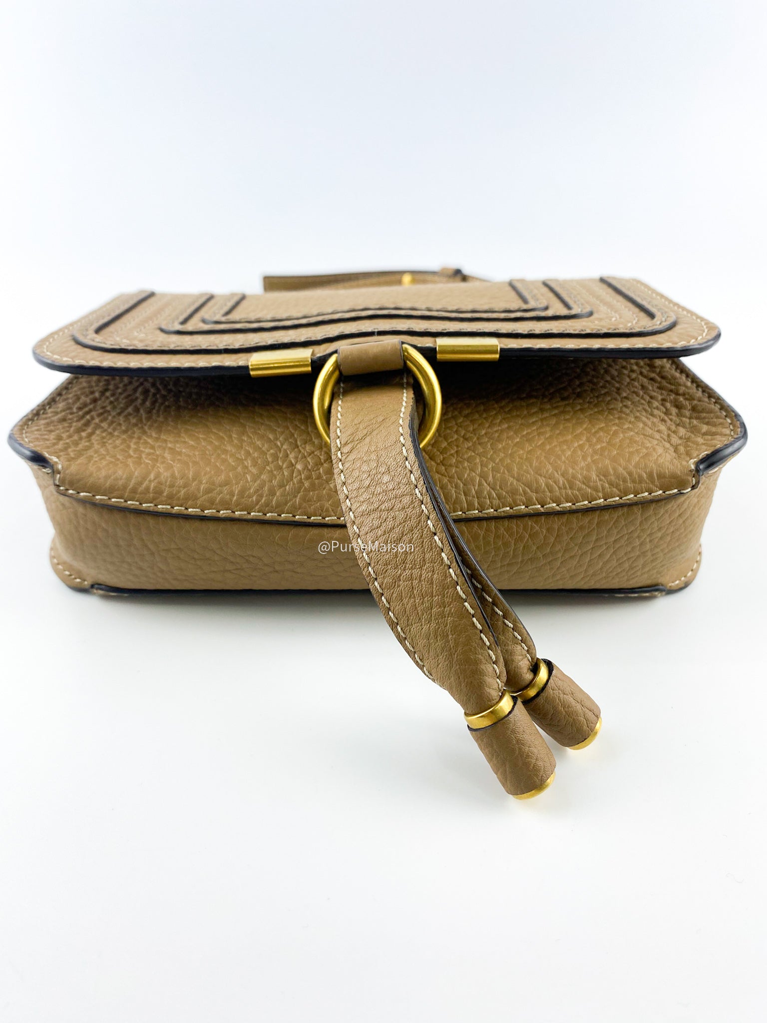 Chloe Marcie Belt Bag in Light Brown Leather with Entrupy