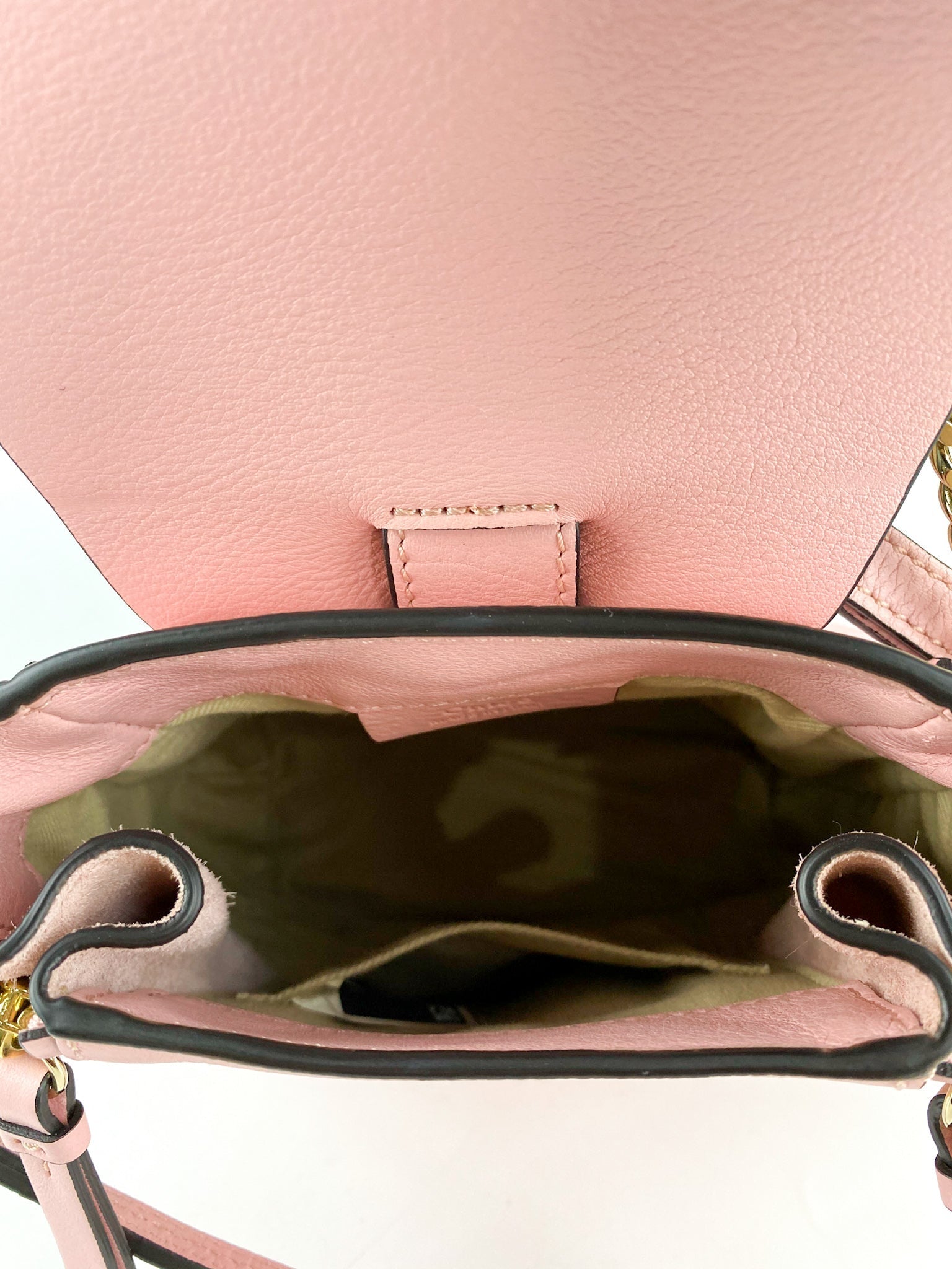 Chloe Suede Calfskin Mini Faye Backpack Washed Pink