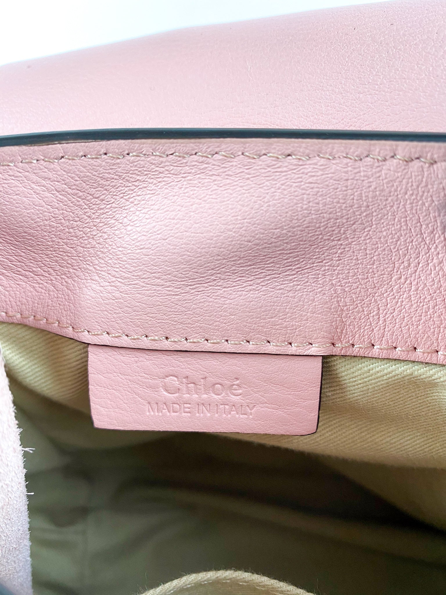 Chloe Suede Calfskin Mini Faye Backpack Washed Pink