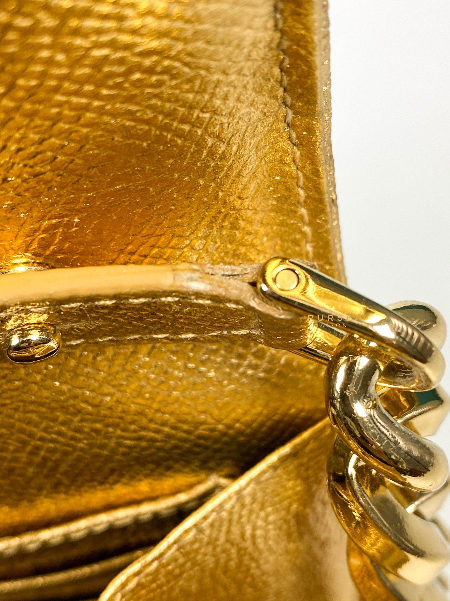 Dolce & Gabbana DG Angel Gold Embellished Metallic Chain Bag