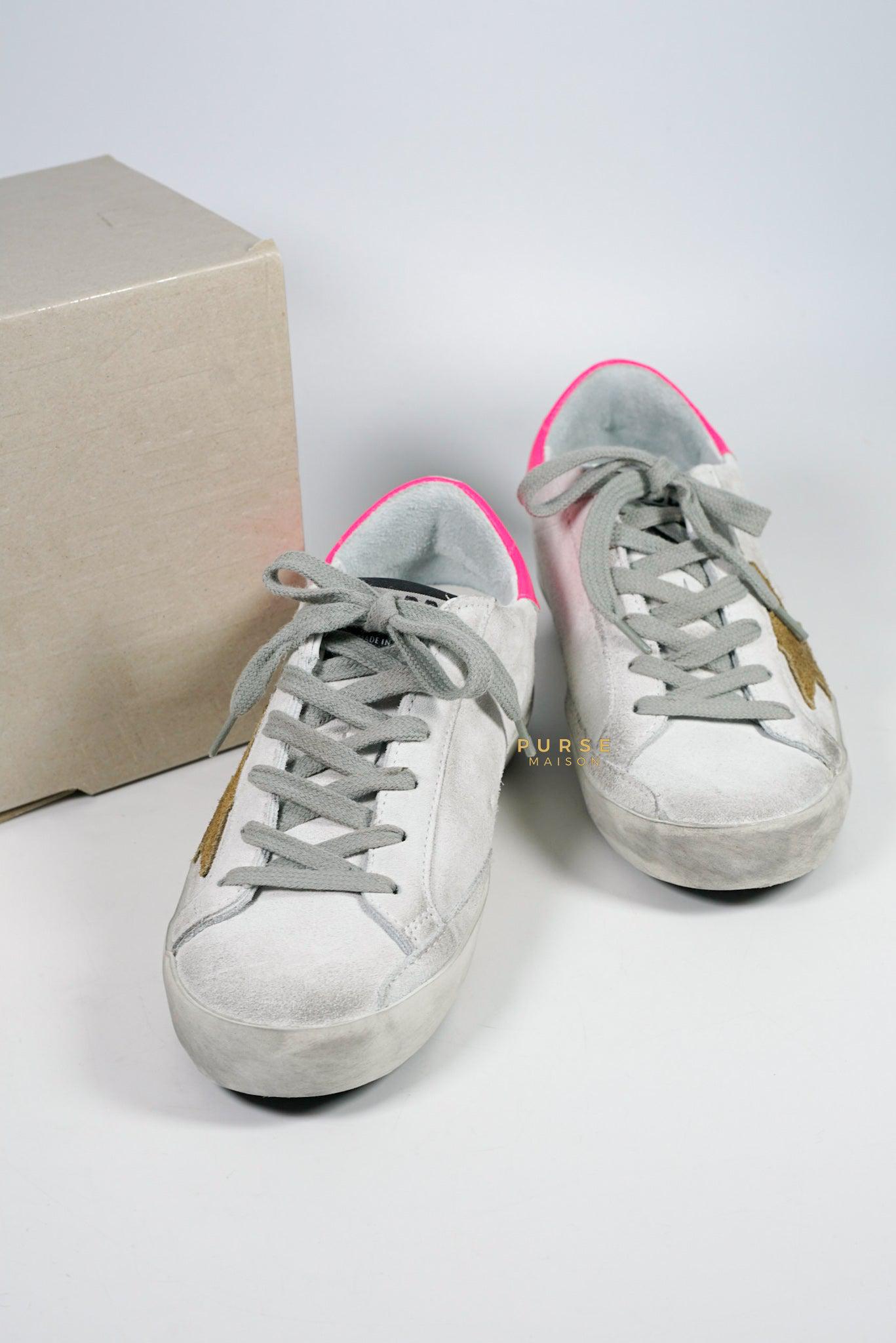 Golden Goose Sneakers Superstar S81 White Suede-Shocking Pink Size