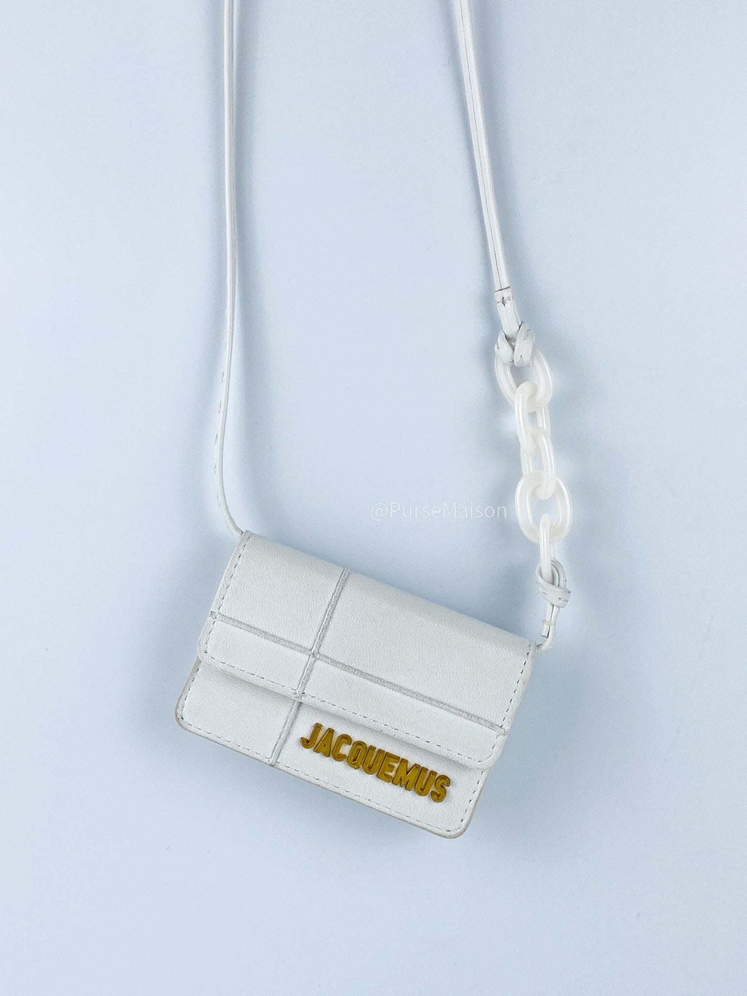 Jacquemus Le Bello White Leather Bag